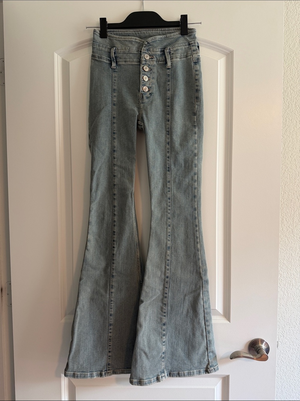 We The Free After Dark Light Blue High-Rise Flare Jeans 25